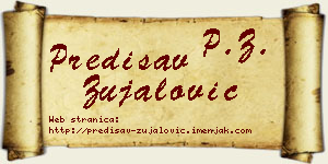 Predisav Zujalović vizit kartica